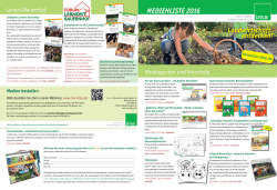 Medienliste 2016 - ima - information.medien.agrar eV