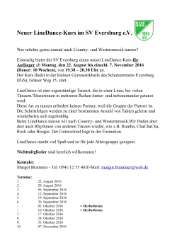 Neuer LineDance-Kurs im SV Eversburg e.V.