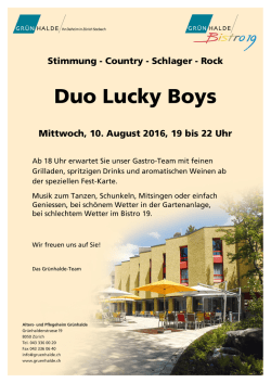 Duo Lucky Boys - gruenhalde.ch