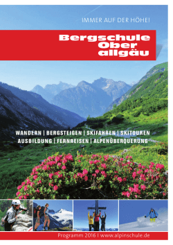 immer auf der h&ouml;he! - Bergschule Oberallg&auml;u