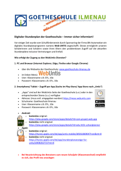 Digitaler Stundenplan der Goetheschule &ndash; Immer sicher informiert!