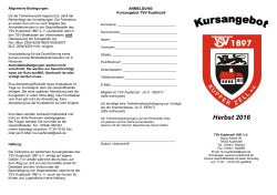 Anmeldungen - TSV Kupferzell