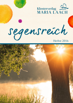 Herbst 2016 - ars liturgica