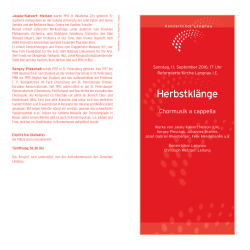 herbstklaenge 2016 - Konzertverein Langnau