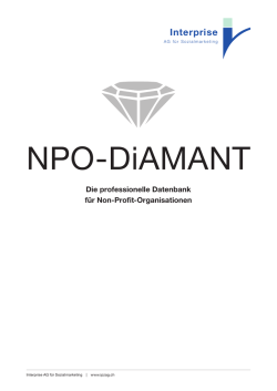 NPO-DiAMANT-Software - Interprise AG für Sozialmarketing