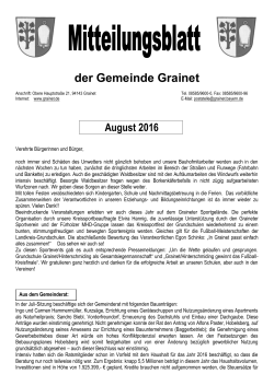 Gemeindebrief August 2016