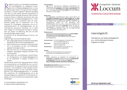 Interreligi&ouml;s fit - Evangelische Akademie Loccum