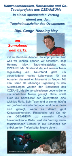Dipl. Geogr. Henning May am Sonnabend dem 03.12.