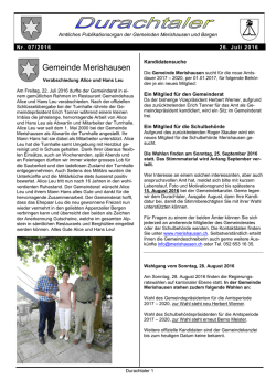 Durachtaler Ausgabe Juli 2016