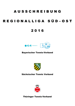Ausschreibung Regionalliga Süd