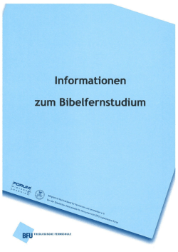 Informationen zum Bibelfernstudium