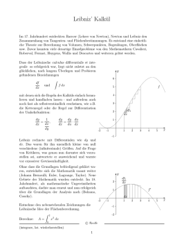 Leibniz` Kalk&uuml;l