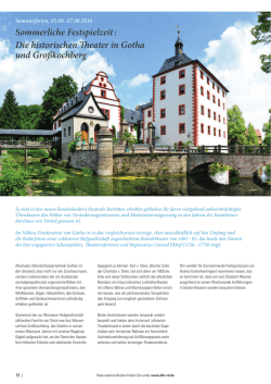 Die historischen Theater in Gotha und