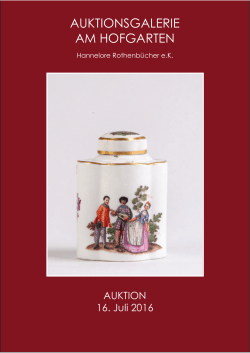 Katalog-PDF zum - Auktionsgalerie am Hofgarten