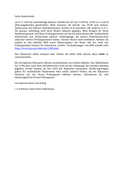 Hinweise Klausur Schuldrecht AT