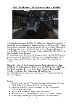 MRB 25414 Koblenz Hbf – Remagen – Bonn – Köln Hbf - Rail