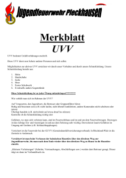 Merkblatt UVV