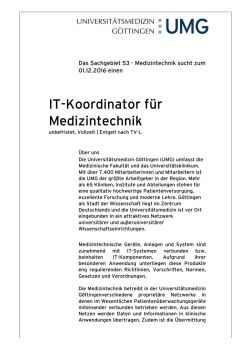 Druckversion Stellenanzeige - Universit&auml;tsmedizin G&ouml;ttingen