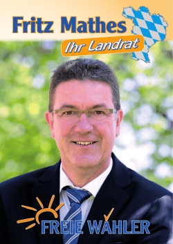 Ihr Landrat - Freie W&auml;hler Kelheim