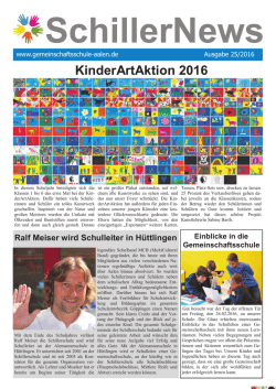 SchillerNews - Schillerschule Aalen