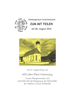 Gottesdienstordnung vom 6.8.
