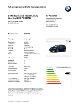 Fahrzeugangebot BMW Neuwagenbörse BMW 220i Active Tourer