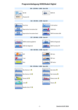 HERZOkabel Programmbelegung Digital TV