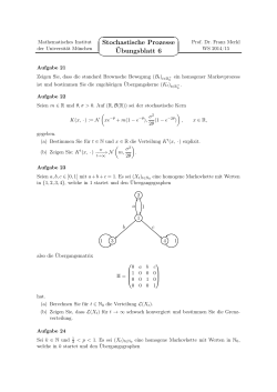 Aufgabenblatt 6 - Mathematisches Institut