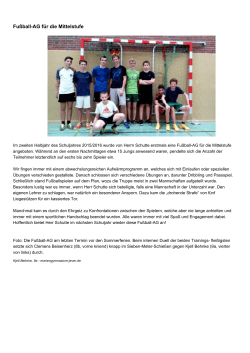 Fußball-AG für die Mittelstufe - Mariengymnasium