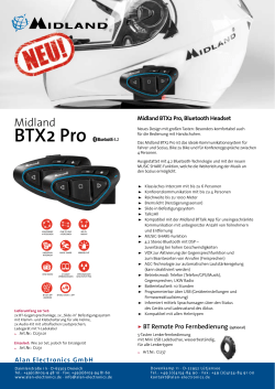 BTX2 Pro - Alan Electronics GmbH
