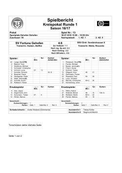 Spielbericht - BSV Eintracht Sondershausen