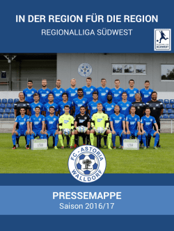 in der region f&uuml;r die region pressemappe - FC