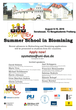 SysMetEx Summerschool in Biomining