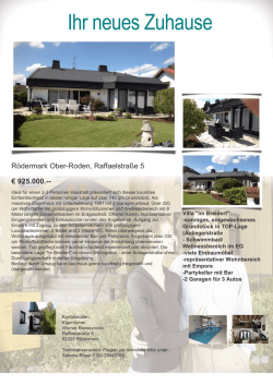Ihr neues Zuhause - RO Projektmanagement