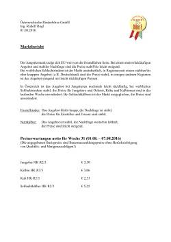 Marktbericht II KW 31 - Österreichische Rinderbörse