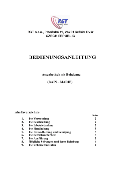 bedienungsanleitung