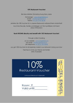 10% Restaurant-Voucher!