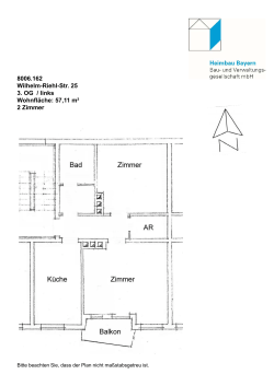 8006.162 Wilhelm-Riehl-Str. 25 3. OG / links Wohnfläche: 57,11 m² 2