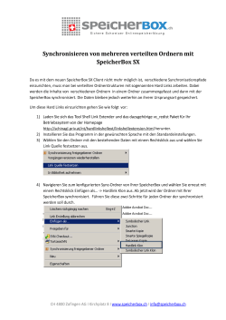 Anleitung - SpeicherBox.ch