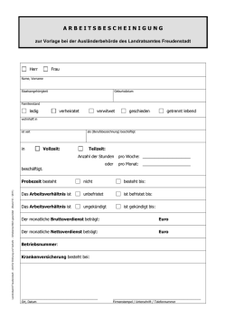 arbeitsbescheinigung - Landkreis Freudenstadt