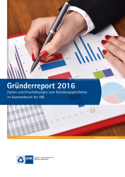 Gr&uuml;nderreport 2016 - IHK Mittlerer Niederrhein