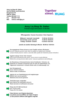 Preisliste August 2016