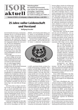 aktuell - ISOR Sozialverein