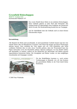 Greenfield Holzschuppen - Kartonmodell