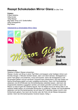 Schokoladen Mirror Glanz - back und koch mit Stefan
