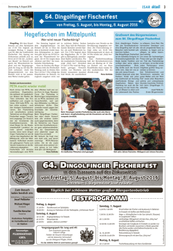 Artikel von Isar aktuell zum Fischerfest 2016