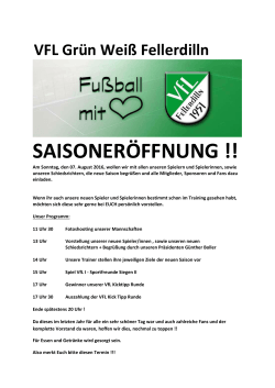 saisoneröffnung - VFL Fellerdilln