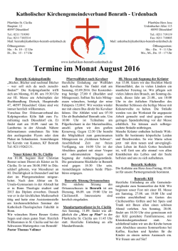 Die Termin&uuml;bersicht f&uuml;r August als Download.