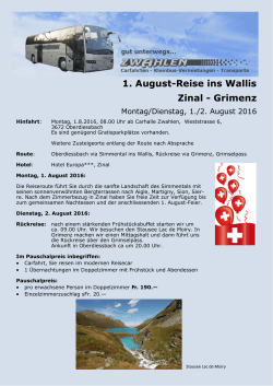 1. August-Reise ins Wallis Zinal