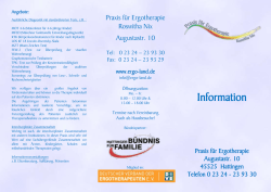Information - Praxis f&uuml;r Ergotherapie